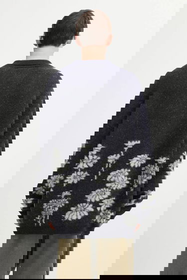 Sveter 032C Melting Daisies Wool Blend Polo Sweater Navy | F25.URK.0432.000, 2