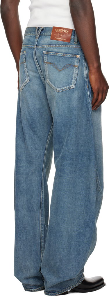 Džínsy Versace Versace Baggy Twisted Jeans Modrá | 1019900_1A14295, 2