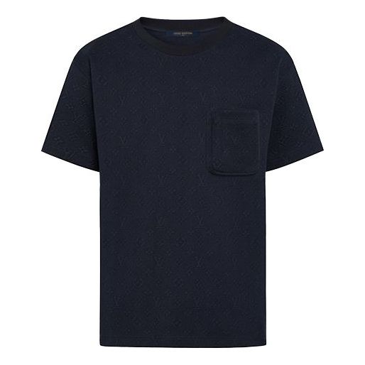 Tričko Louis Vuitton Signature Monogram 3D Pocket T-Shirt Modrá | 1A7XRR