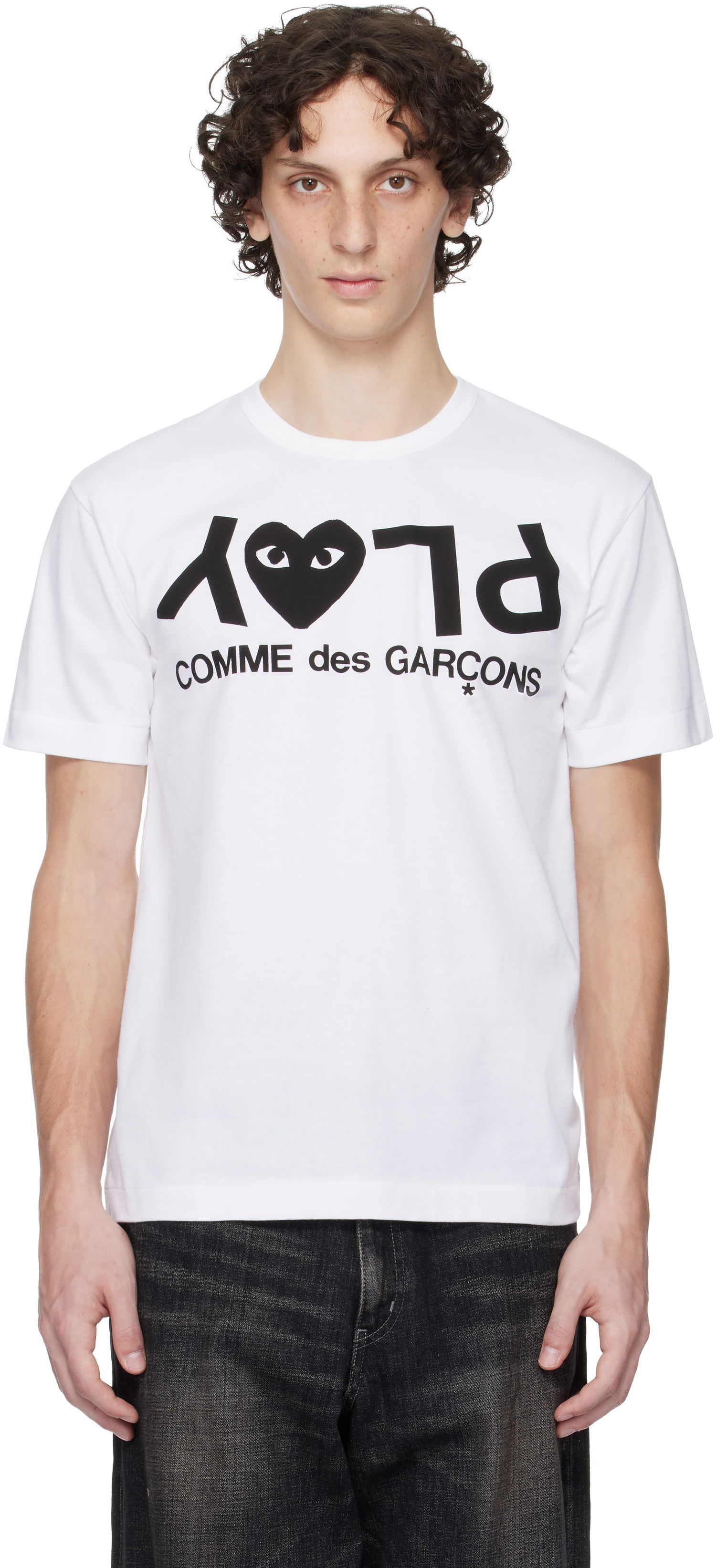 Tričko Comme des Garçons COMME des GARÇONS PLAY Logo T-Shirt Biela | AX-T068-051, 0