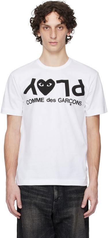 Tričko Comme des Garçons COMME des GARÇONS PLAY Logo T-Shirt Biela | AX-T068-051, 0