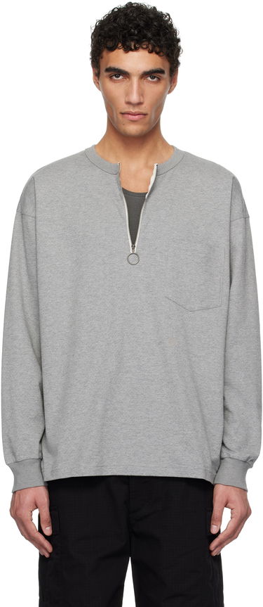 Mikina NANAMICA nanamica Half Zip Long Sleeve T-Shirt Šedá | S25SH013U, 0