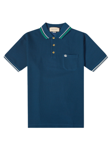 Polo tričko Gucci Tipped Logo Polo Tee Navy | 752606-XJFTM-4330