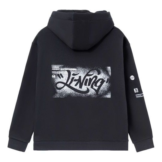 Mikina Li-Ning Skateboard Series Loose Fit Hoodie Čierna | AWDR821-1
