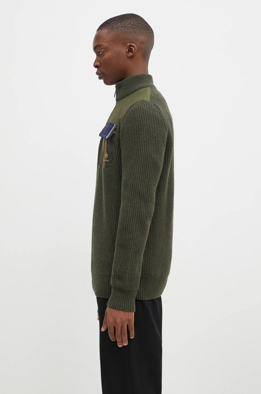Sveter Baracuta Miller Half Zip Knit Sweater Zelené | BRMAG0192, 1