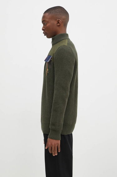 Sveter Baracuta Miller Half Zip Knit Sweater Zelené | BRMAG0192, 1