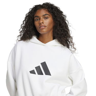 Mikina adidas Performance Cropped Hoodie Biela | JE0137, 5