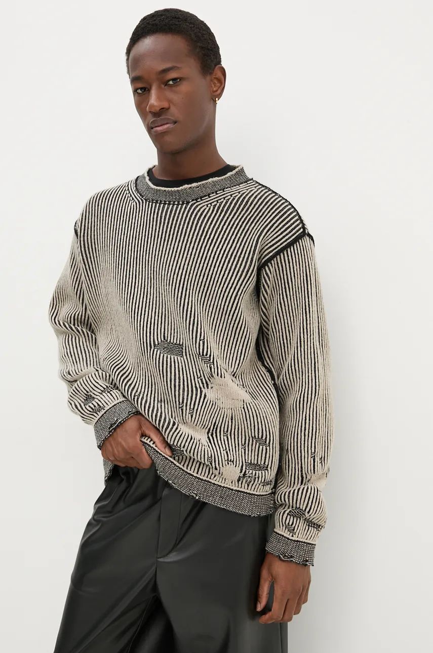 Sveter Maison Margiela Distressed Knit Sweater Čierna | SH2HL0013.M13076, 1