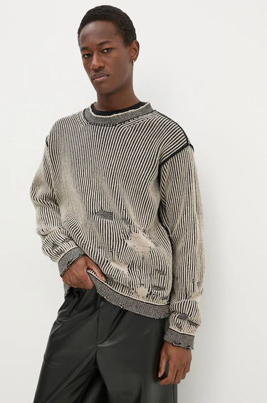 Sveter Maison Margiela Distressed Knit Sweater Čierna | SH2HL0013.M13076, 1