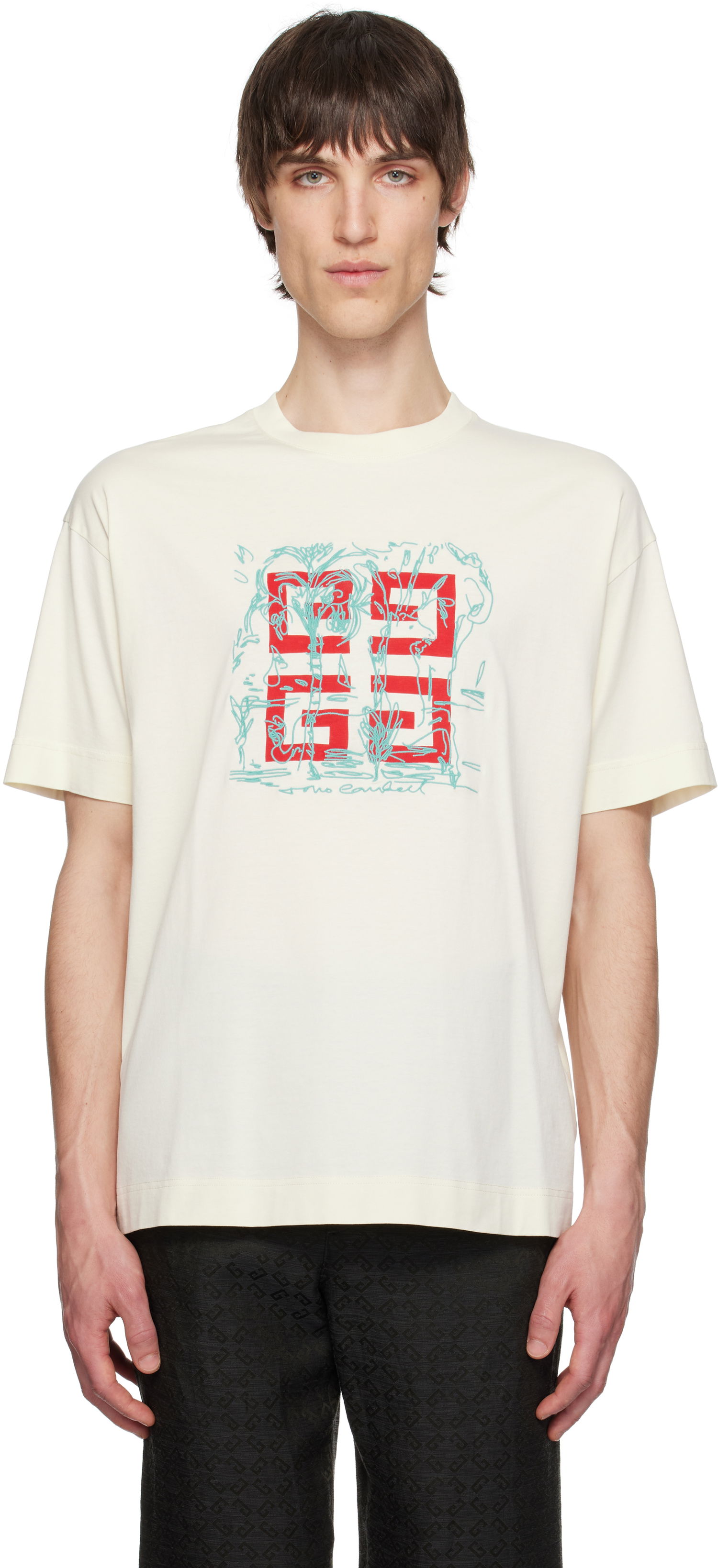Tričko Givenchy Givenchy 4G Regular Fit T-Shirt undefined | BM71MG3YQD105, 0