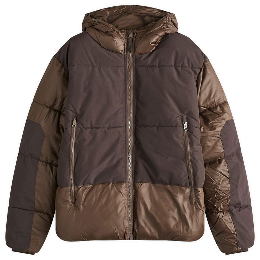 Prešívaná bunda Pop Trading Company Puffer Jacket Large Hnedá | POPAW24-05-004