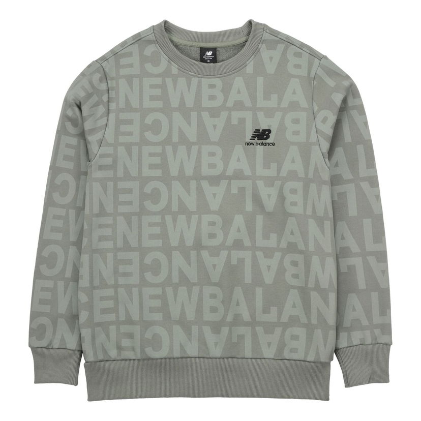 Sveter New Balance Logo Full Print Sports Round Neck Pullover Zelené | AMT14333-OLG