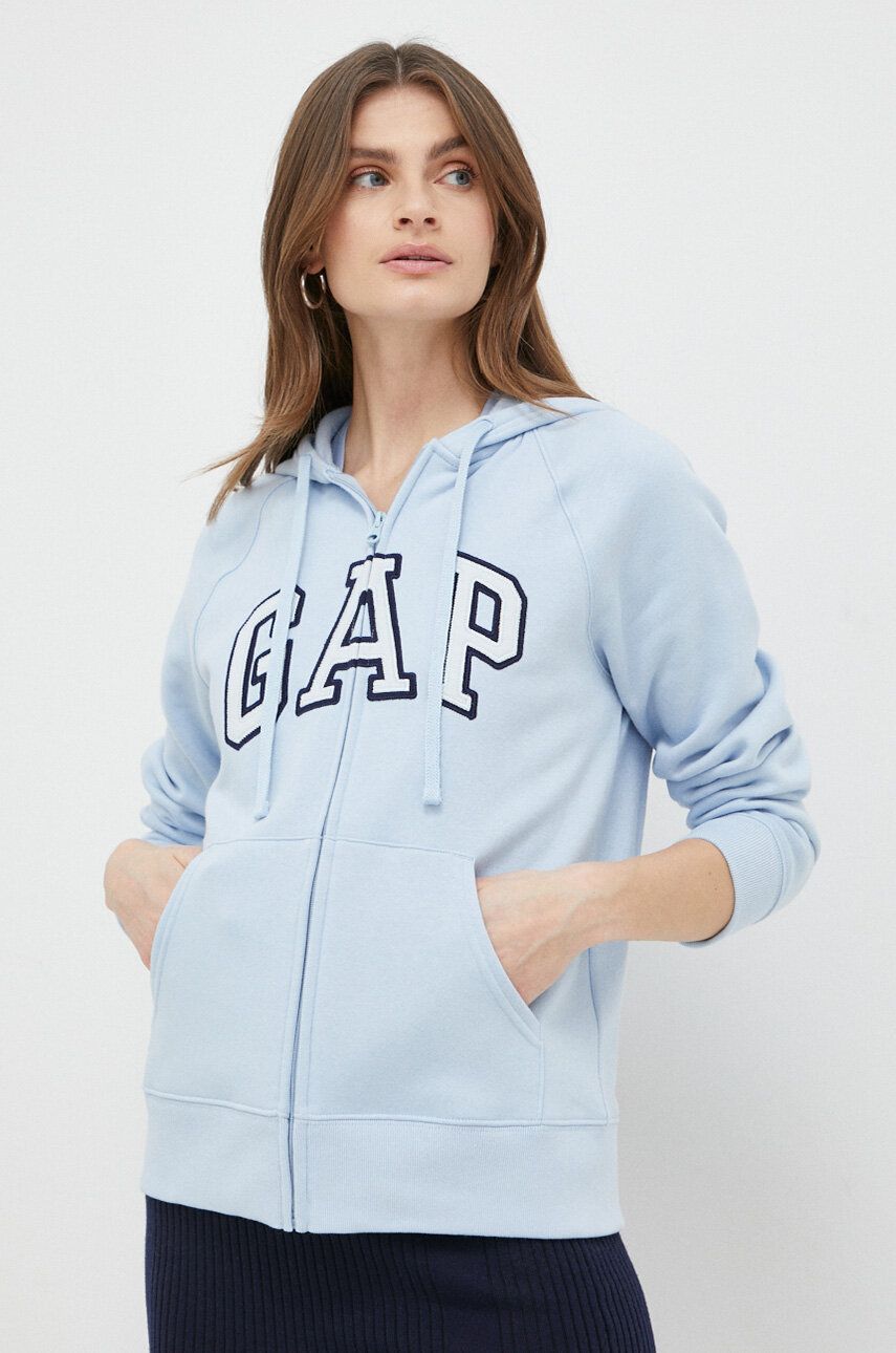 Mikina GAP Logo Full-Zip Hoodie Tyrkysová | 463503.13LIGHTBLU, 0