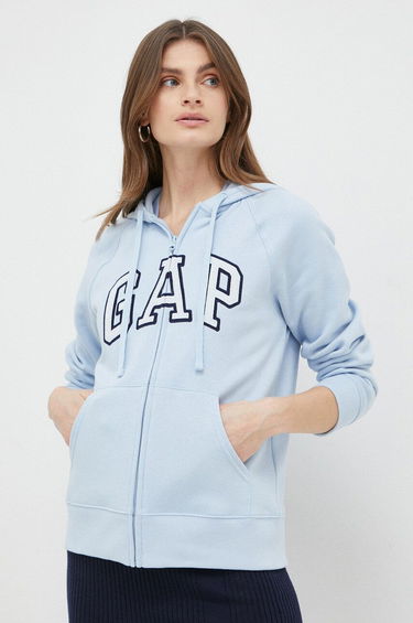 Mikina GAP Logo Full-Zip Hoodie Tyrkysová | 463503.13LIGHTBLU, 0