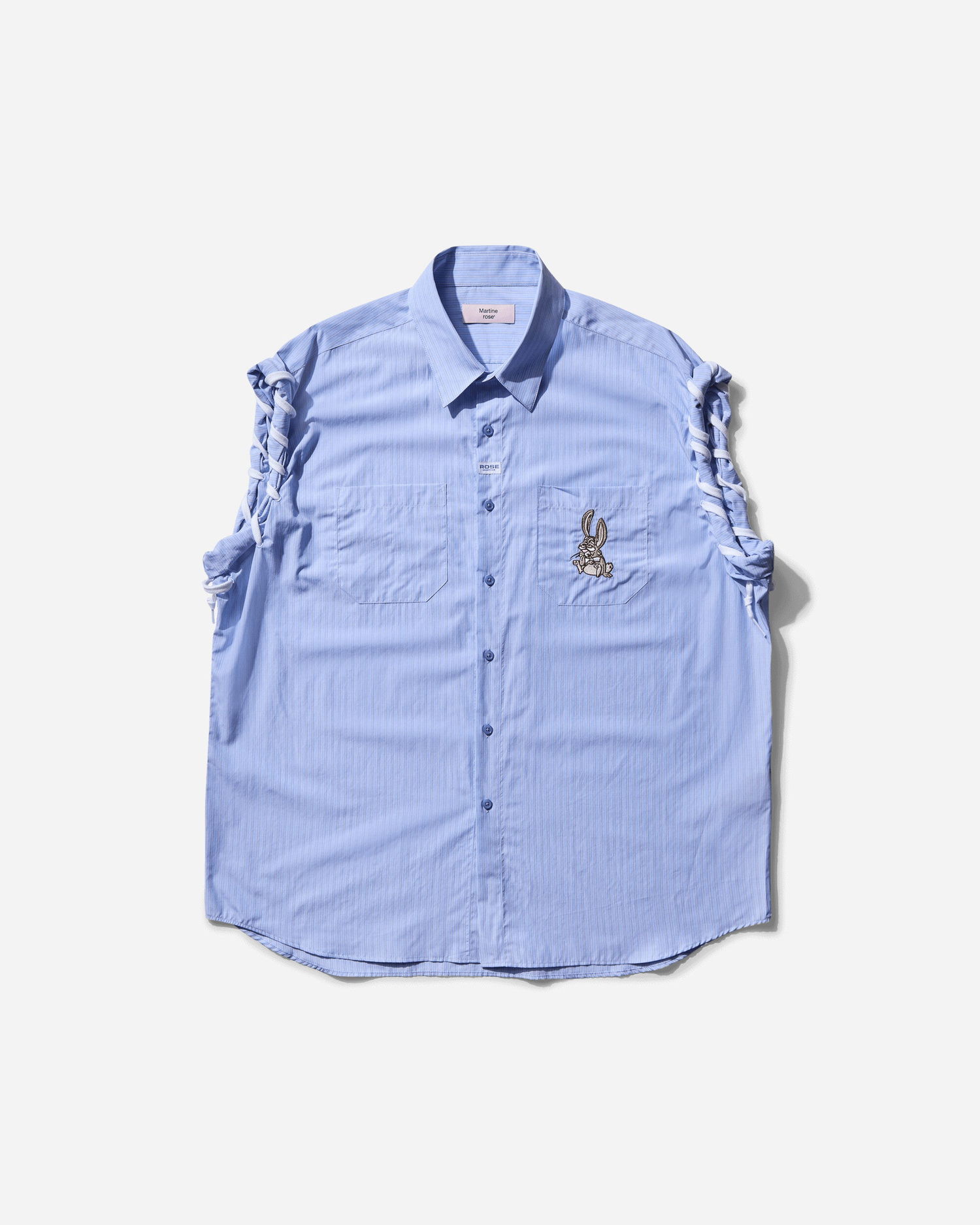 Košeľa Martine Rose Laced Sleeve Overshirt Modrá | 465WS15509, 0