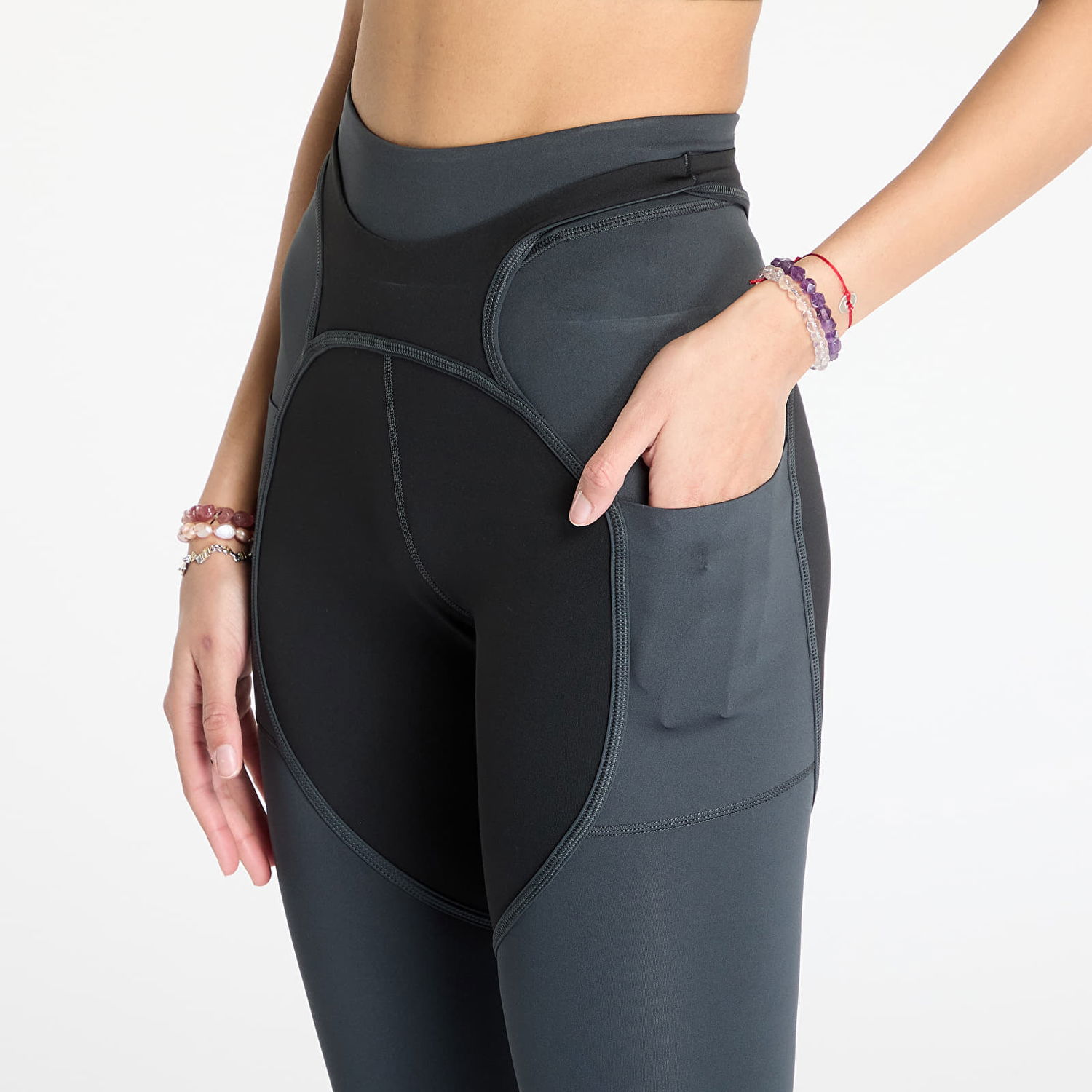 Legíny adidas Performance adidas by Stella McCartney Two-tone Leggings Šedá | JM0302, 1