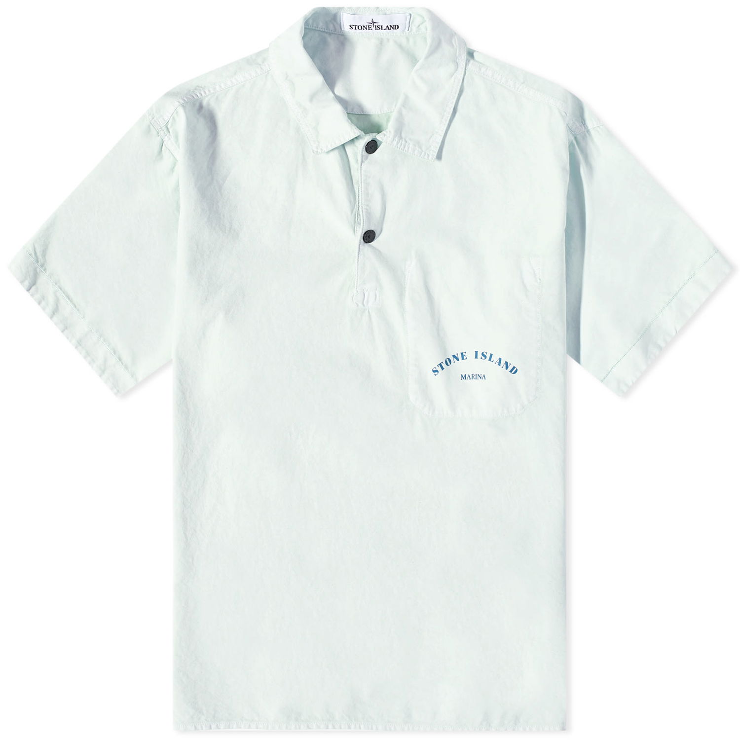 Polo tričko Stone Island Marina Chalk Plating Short Sleeve Shirt Light Green Tyrkysová | 7815111X3-V0052, 0