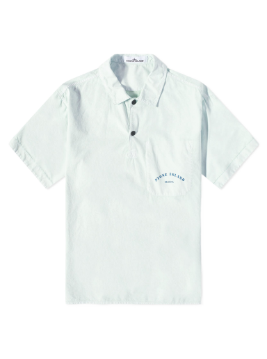 Polo tričko Stone Island Marina Chalk Plating Short Sleeve Shirt Light Green Tyrkysová | 7815111X3-V0052