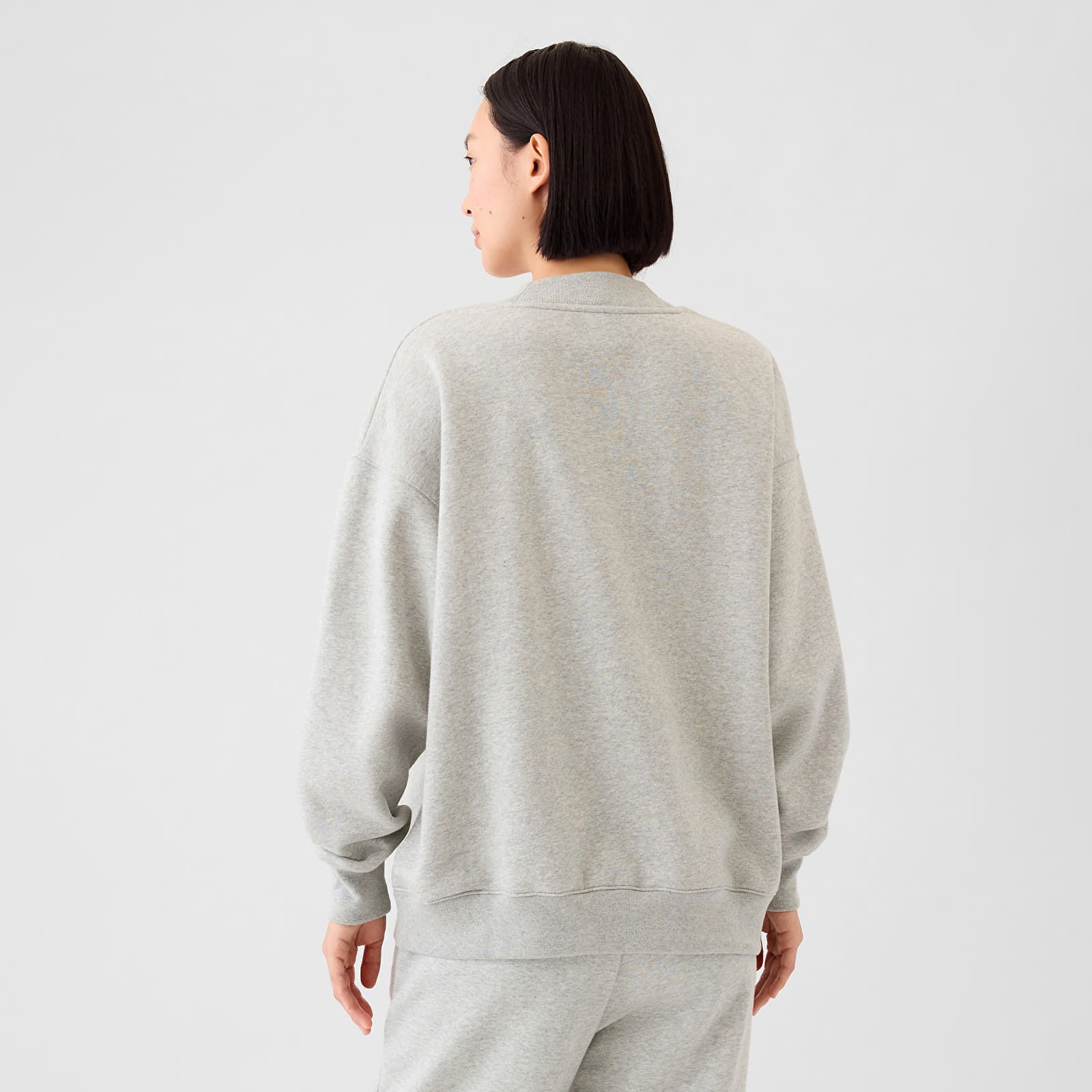 Mockneck Pullover Light Heather Grey