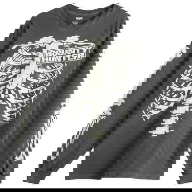 Tričko Neighborhood Neighborhood x Bounty Hunter Skeleton Graphic Long Sleeve T-Shirt, Size Large Šedá | 251PCBHN-LT01-BLK, 0