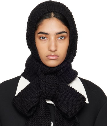 Šál SHUSHU/TONG SHUSHU/TONG Knit Bowknot Hooded Scarf Čierna | MWDCAC05 ACR001, 0