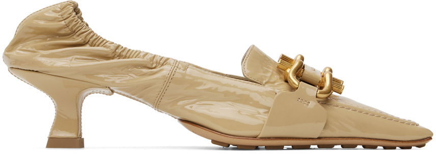 Tenisky a topánky Bottega Veneta Patent Leather Buckle Pumps Béžová | 708897 V28Q0, 0