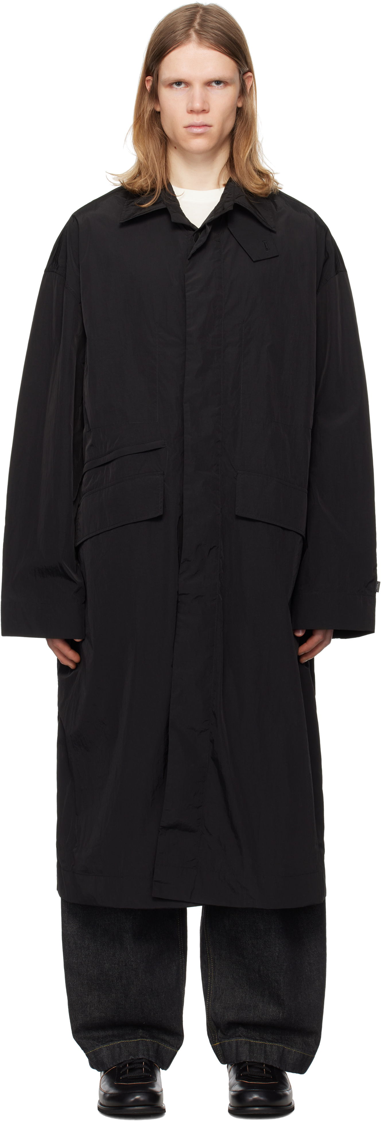Pláštenka Studio Nicholson Studio Nicholson Rizz Coat Čierna | RIZZ SNM - 1328, 0