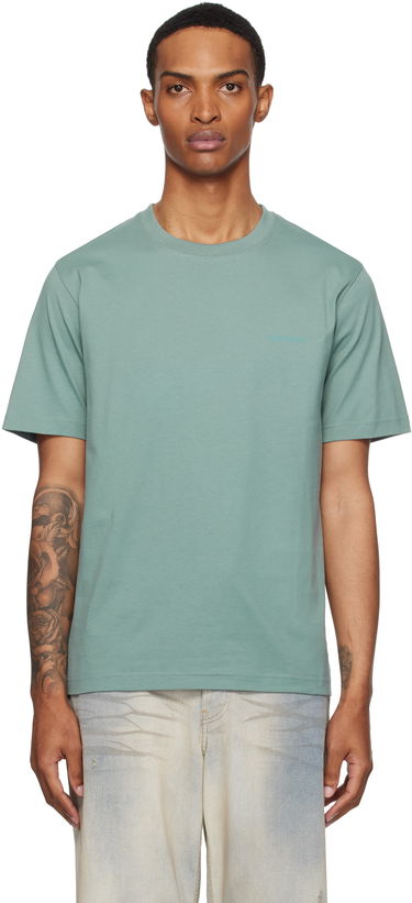 Tričko NORSE PROJECTS Norse Projects Johannes Organic Logo Print T-Shirt Zelené | N01-0684, 0