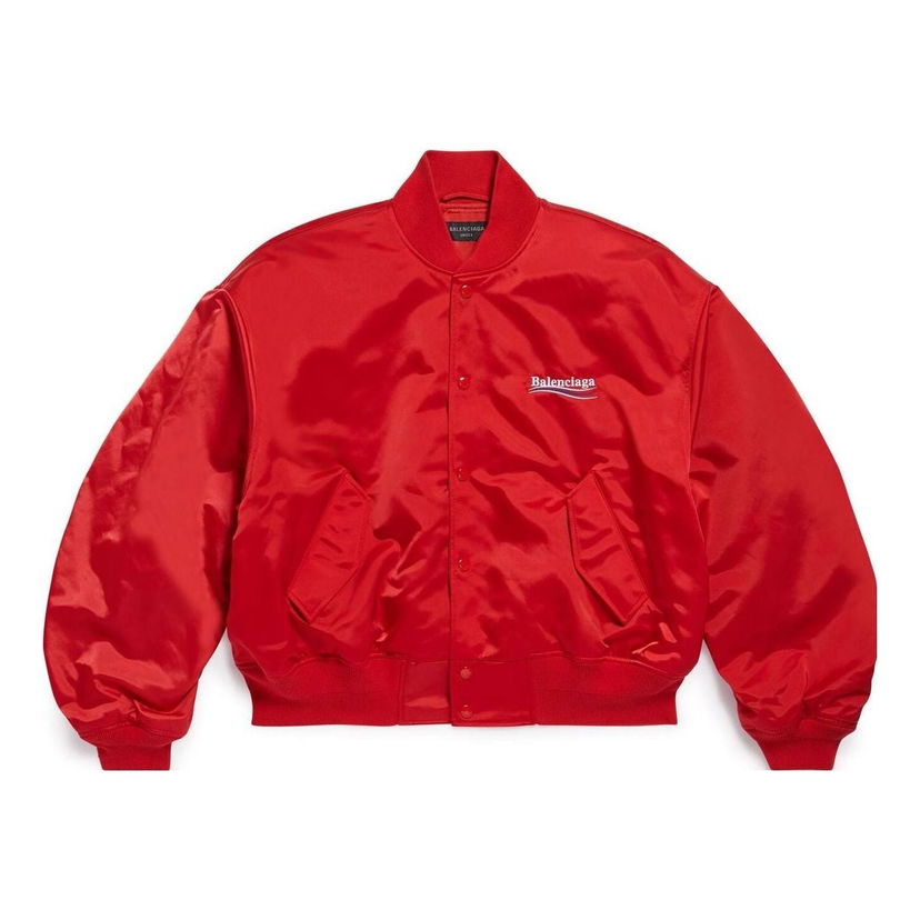 Bomber bunda Balenciaga Political Campaign Satin Bomber Jacket Červená | 763434TYD316460