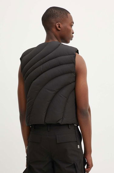 Vesta HELIOT EMIL Asymmetrical Padded Vest Čierna | HE.M.03.003.P11.BLK01, 2