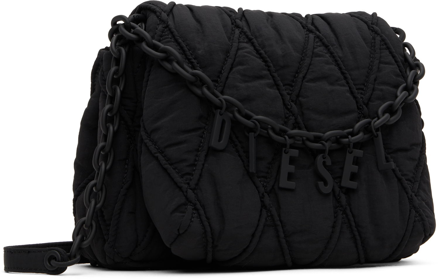 Taška cez rameno Diesel Diesel Charm-D Quilted Shoulder Bag Čierna | X10267 P8048, 1