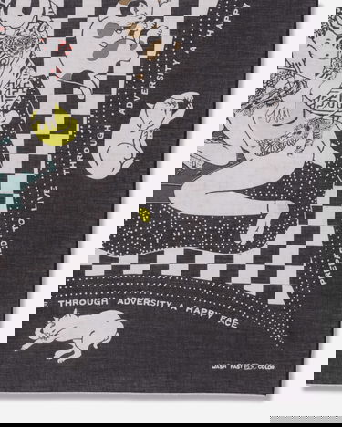 Šál KAPITAL Selvedge Bandana No Woman No Cry Čierna | EK-1539BA BLACK, 5