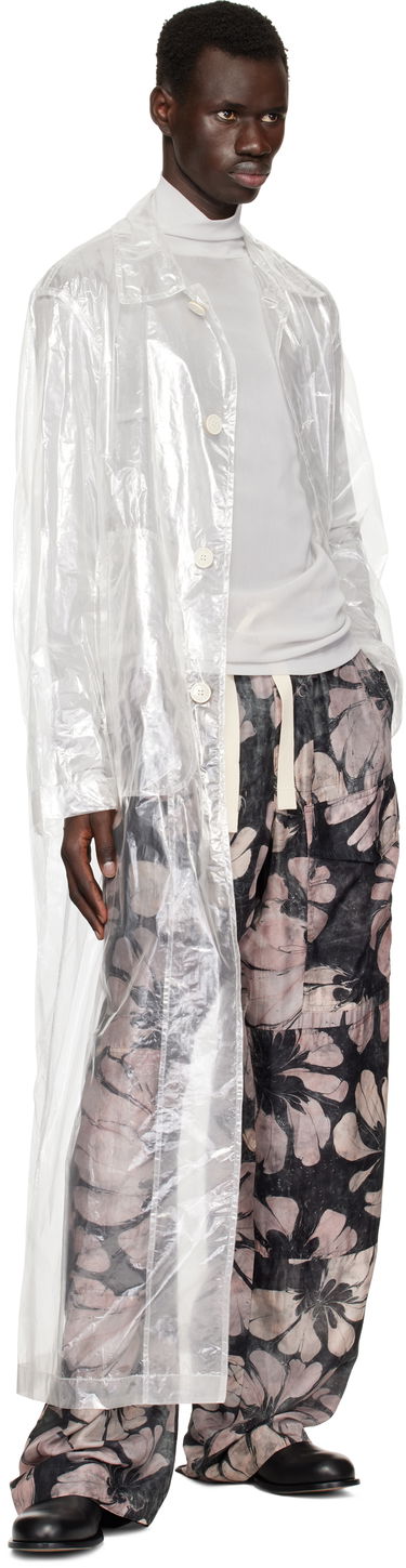 Pláštenka Dries Van Noten Dries Van Noten Transparent Nylon Long Coat Biela | 251-020213-1257, 3