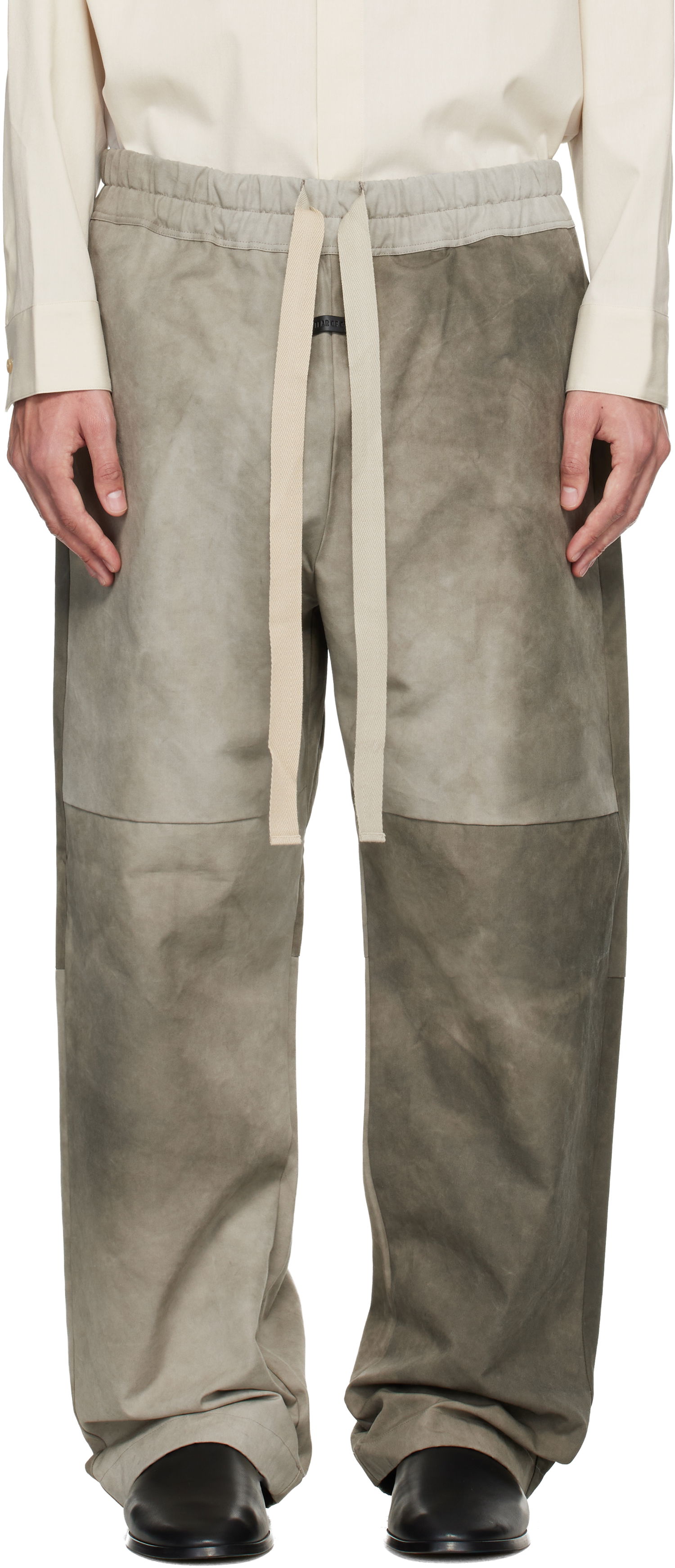 Nohavice Fear of God Heavy Cotton Split Knee Trousers Šedá | FG25FW35-355CMD-259, 0