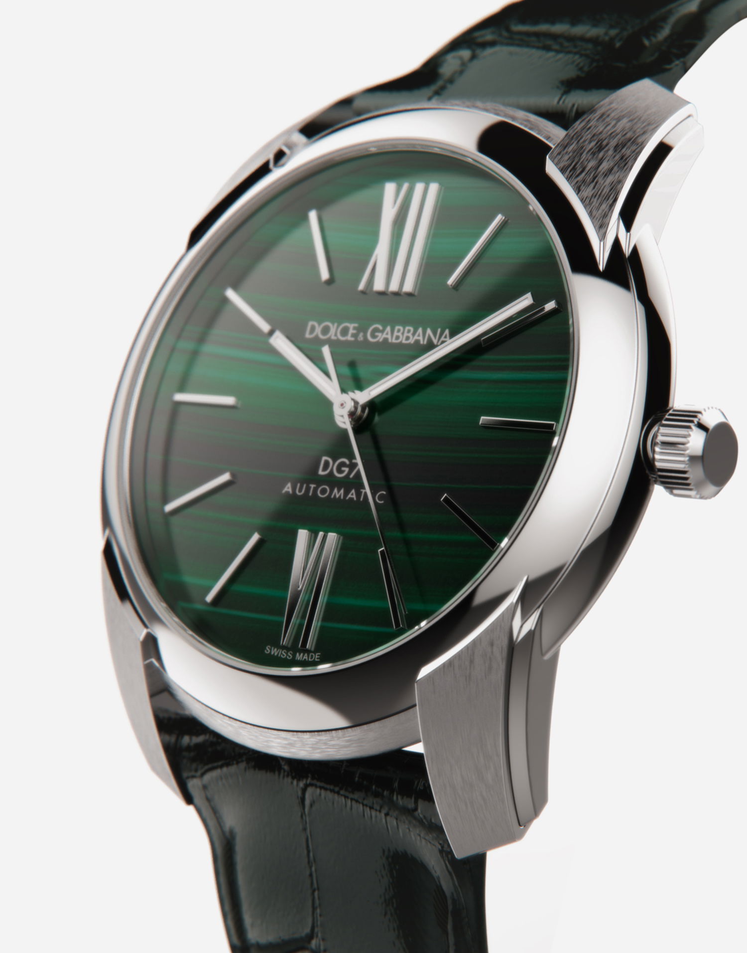 Hodinky Dolce & Gabbana Steel & Malachite Automatic Watch Metalická | WWFE1SWW062V7347, 1