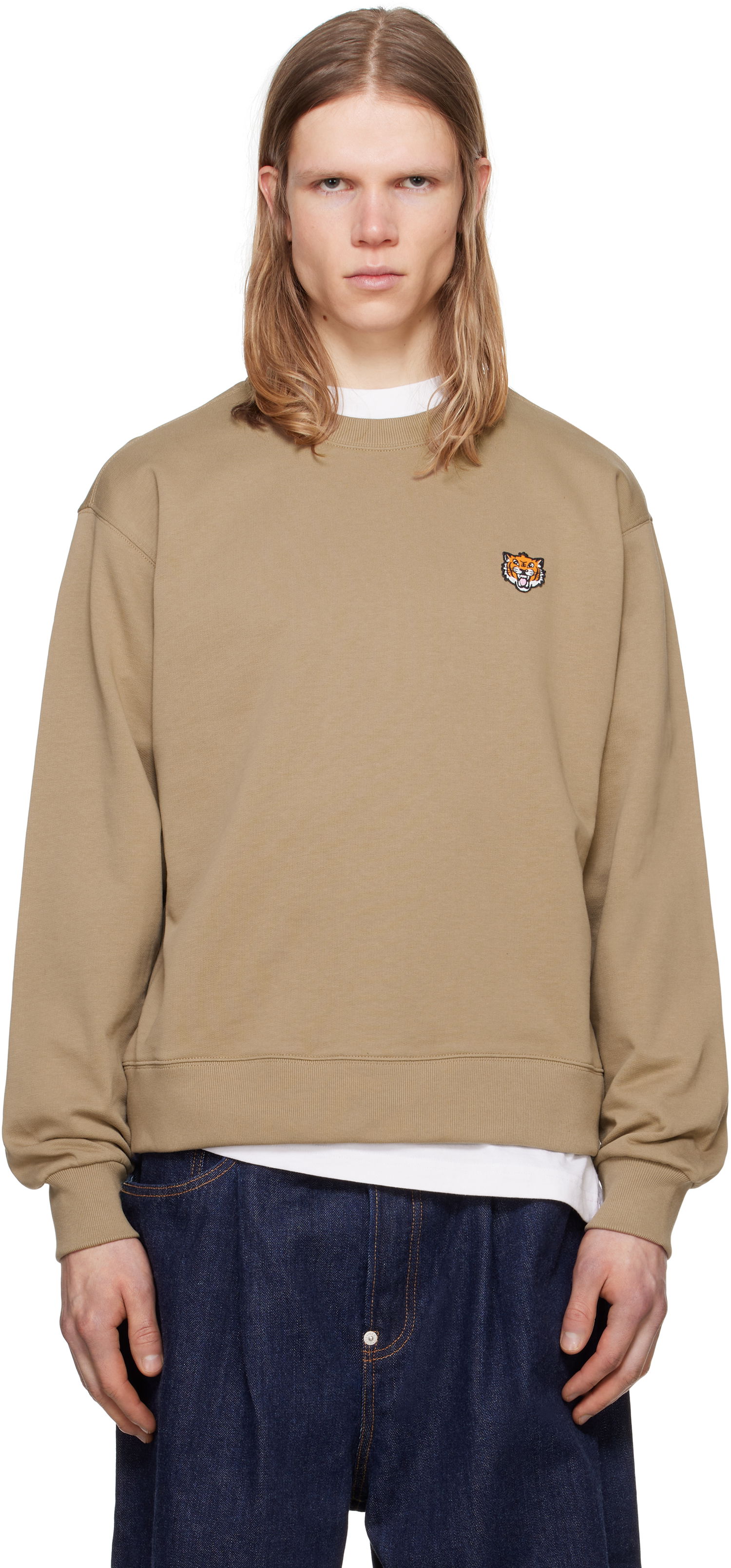 Sveter KENZO Kenzo Paris 'KENZO Happy Tiger' Embroidered Sweatshirt Hnedá | FF55SW2624MF, 0