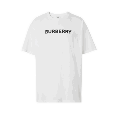 Tričko Burberry Logo Print Oversized T-Shirt Biela | 8055309, 0