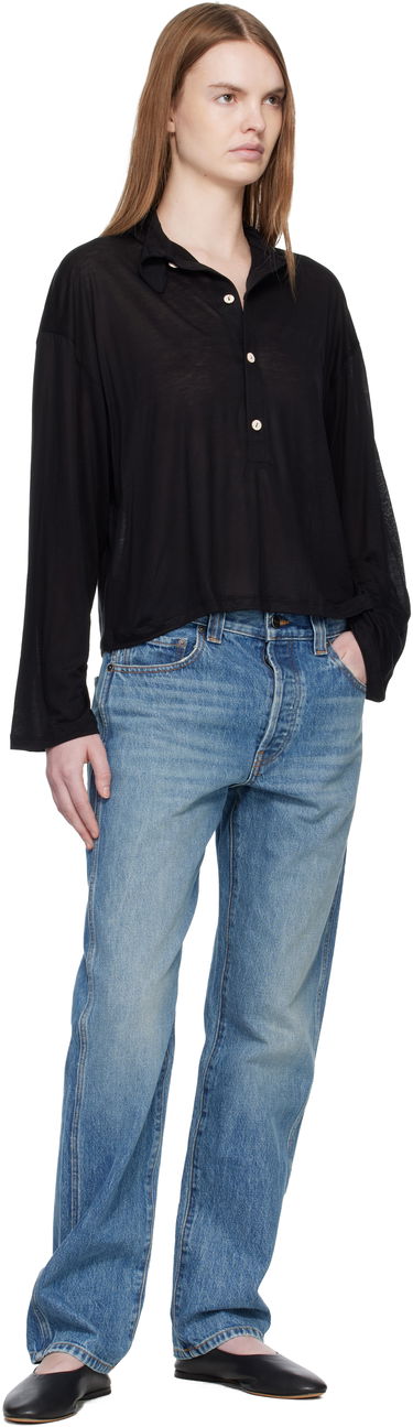 Polo tričko Baserange Seal Sheer Long-Sleeve Polo Čierna | TTSP-BL-WI25, 3