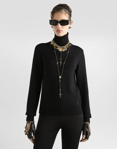 Sveter Dolce & Gabbana Dolce & Gabbana Wool Turtleneck Pullover Čierna | FXW13ZJCVXNN0000, 1