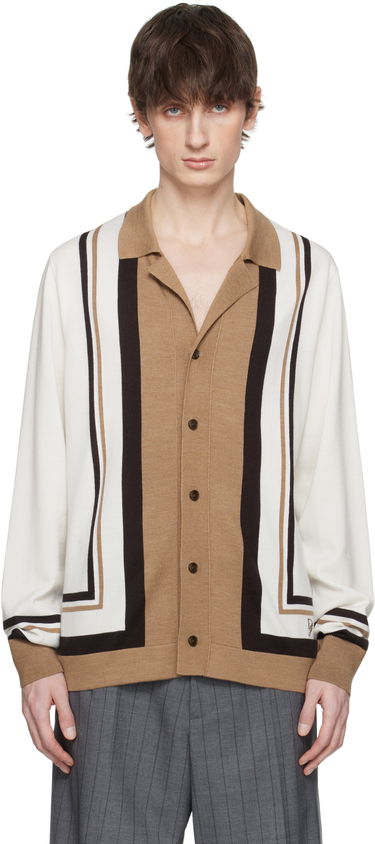 Sveter Dolce & Gabbana Dolce&Gabbana Wool DG Embroidery Cardigan Hnedá | GXV35ZJFMDU, 0