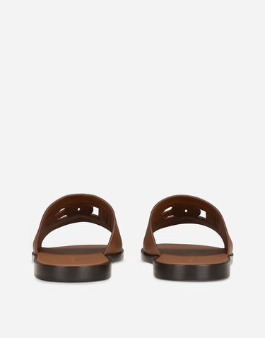 Doplnky Dolce & Gabbana Dolce & Gabbana Calfskin Sliders Hnedá | A80397AO60281236, 2