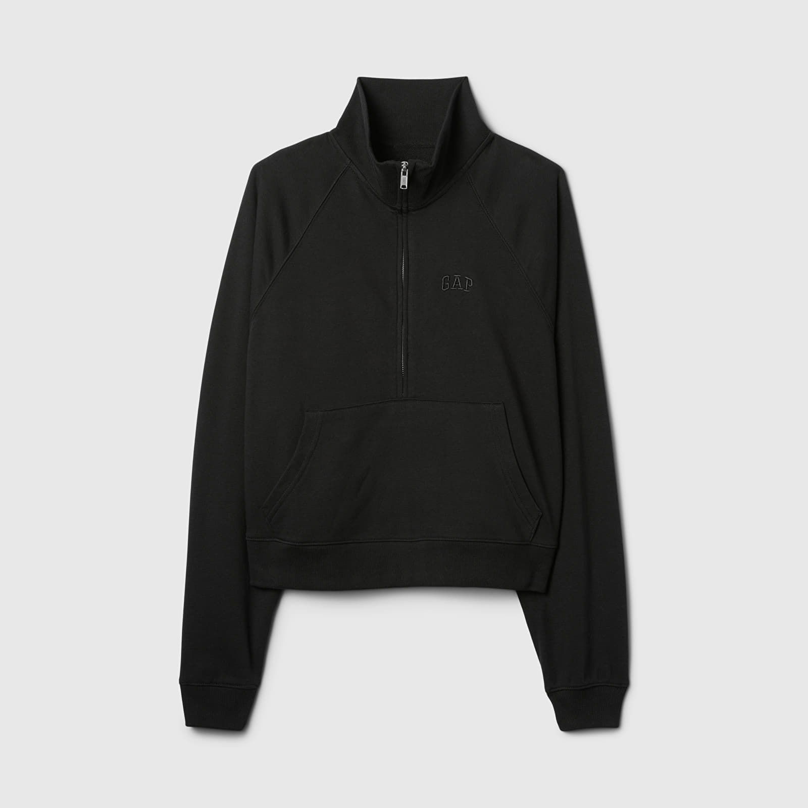 Sweatshirt Logo Quarter Zip True Black L