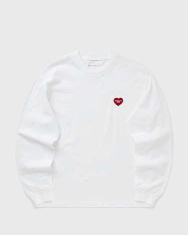 Tričko Carhartt WIP Long Sleeve Heart Patch T-Shirt Biela | I035469-1WZ.XX, 2