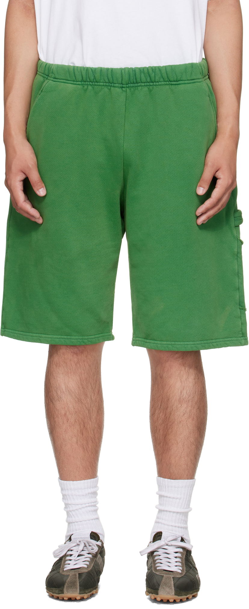 Šortky LES TIEN Les Tien Heavyweight Utility Shorts Zelené | CF-3100-PD
