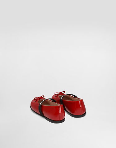 Doplnky Dolce & Gabbana Dolce & Gabbana Patent Leather Ballet Flats With Elastic Červená | D20093A483187124, 2