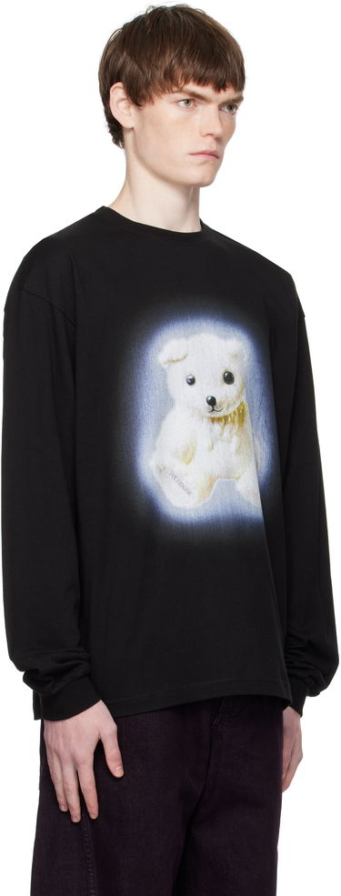 Tričko We11done We11done Glow Teddy Long Sleeve T-Shirt Čierna | WD-TT2-25-775-U-BK, 1
