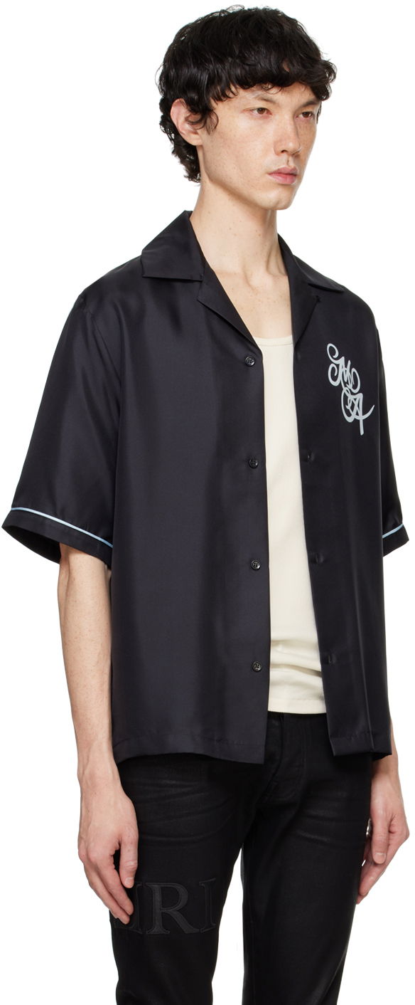 Košeľa AMIRI AMIRI MA Swirl Camp Collar Shirt Čierna | AMSTCA1038, 1