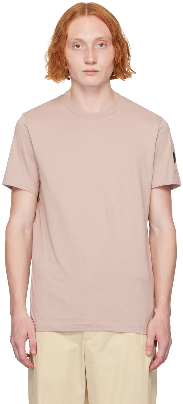 Tričko Moncler Taupe Bonded-Logo T-Shirt Béžová | J20918C0000289A17, 0