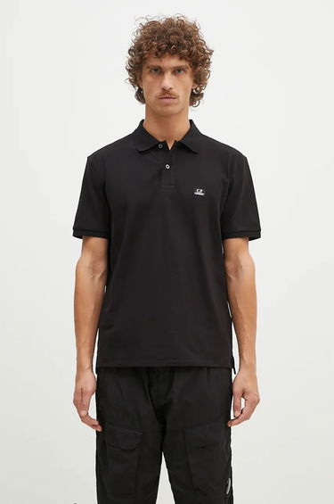 Polo tričko C.P. Company Stretch Piquet Logo Polo Shirt Čierna | 17CMPL065A005263W, 0