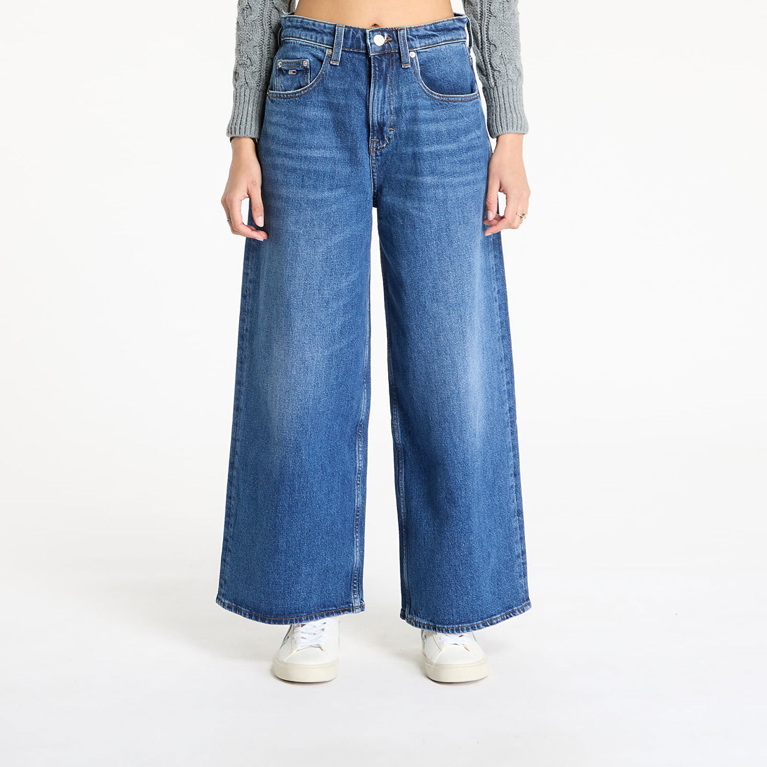 Džínsy Tommy Hilfiger Tommy Jeans Charlie Mid Loose Wide Jeans W26/L30 Modrá | DW0DW19548 1BK, 0
